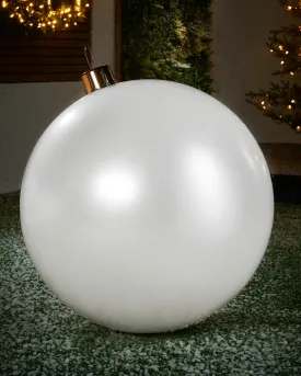 Inflatable Christmas Bauble, White, 76 cm