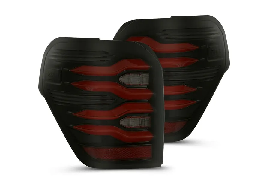 2010-22 Toyota 4Runner AlphaRex LUXX Series LED Tail Lights, Black-Red