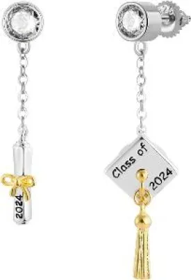 2024 Graduation Mismatch Dangle Earrings