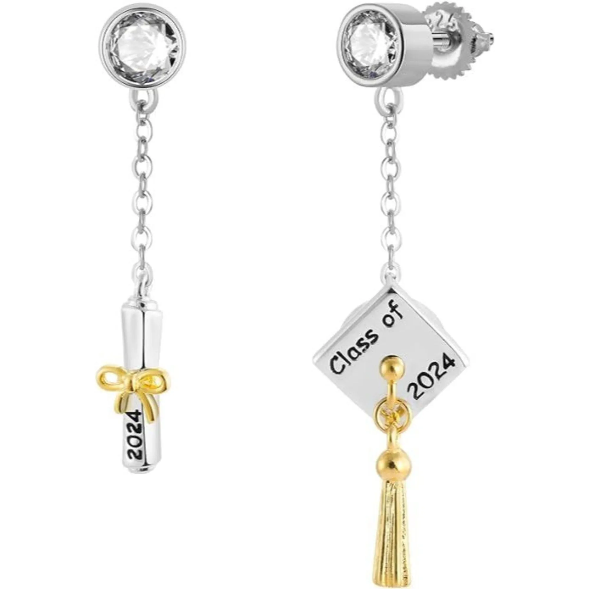 2024 Graduation Mismatch Dangle Earrings