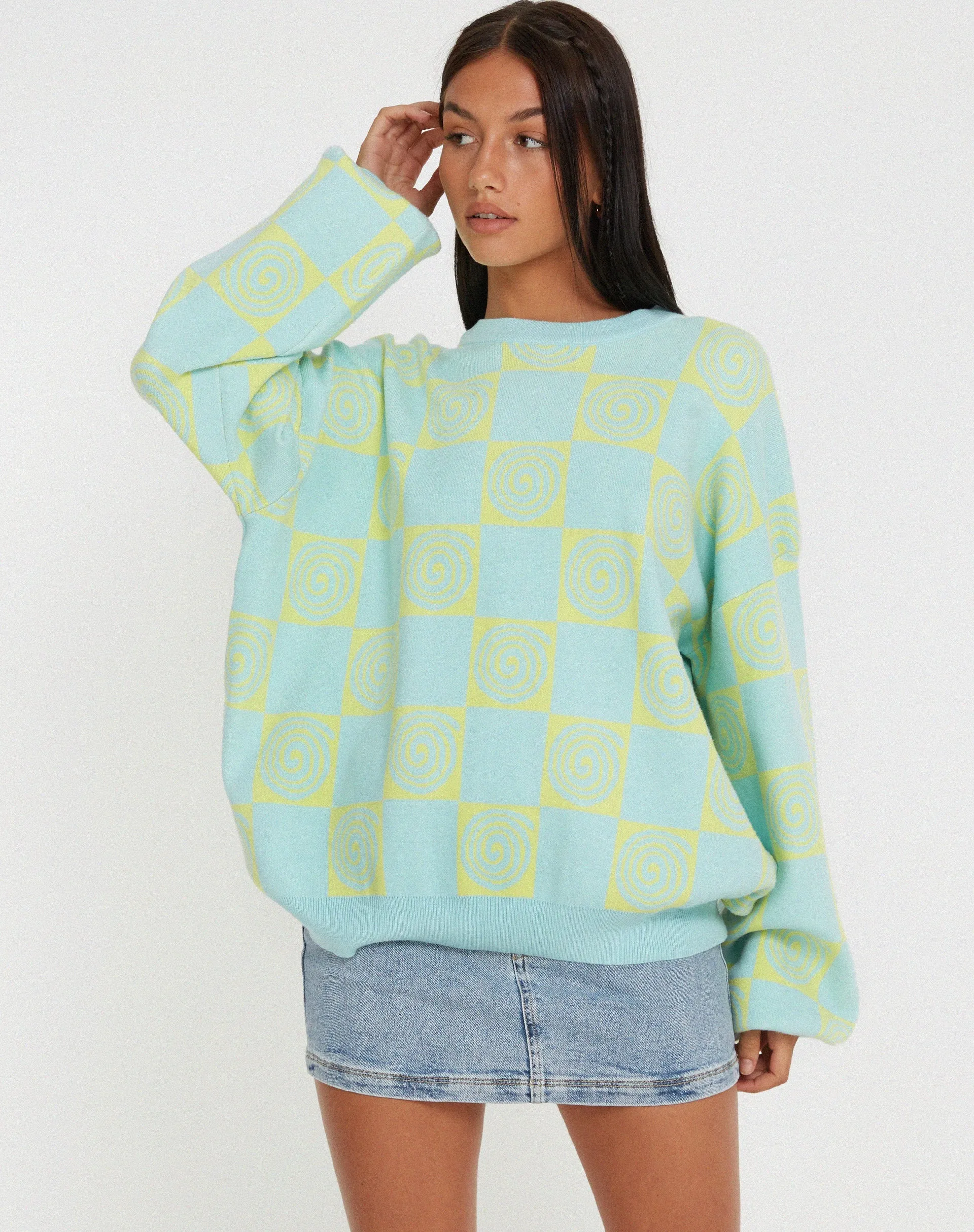 Akari Jumper in Optiz Maze Blue