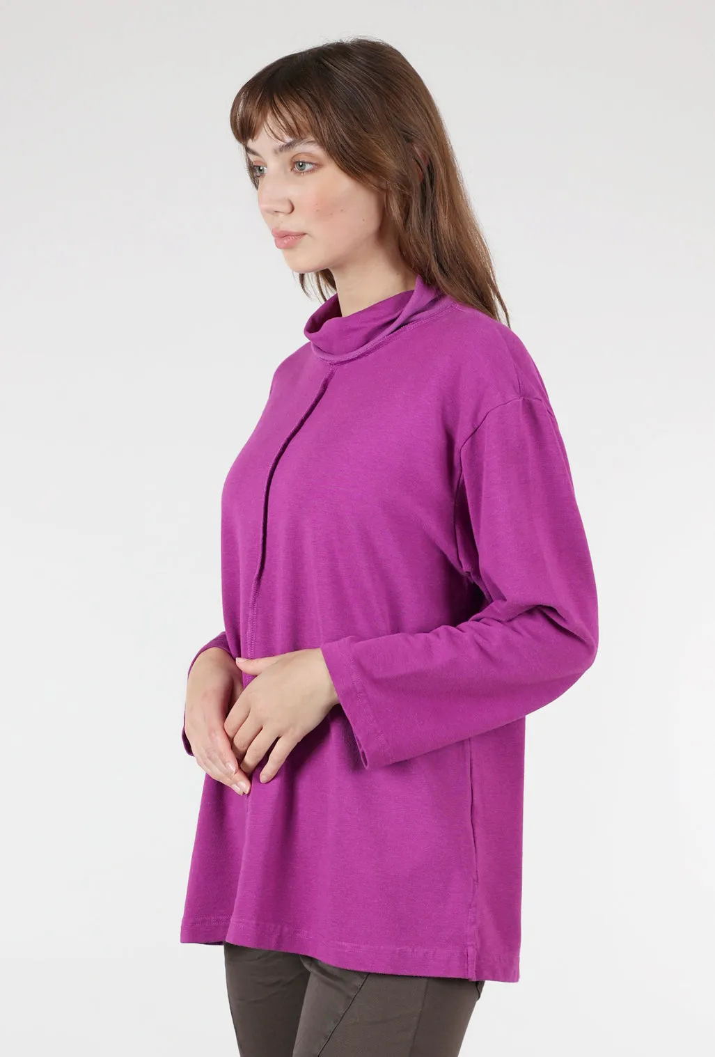 Bamboo Terry Couch Shirt, Violeta