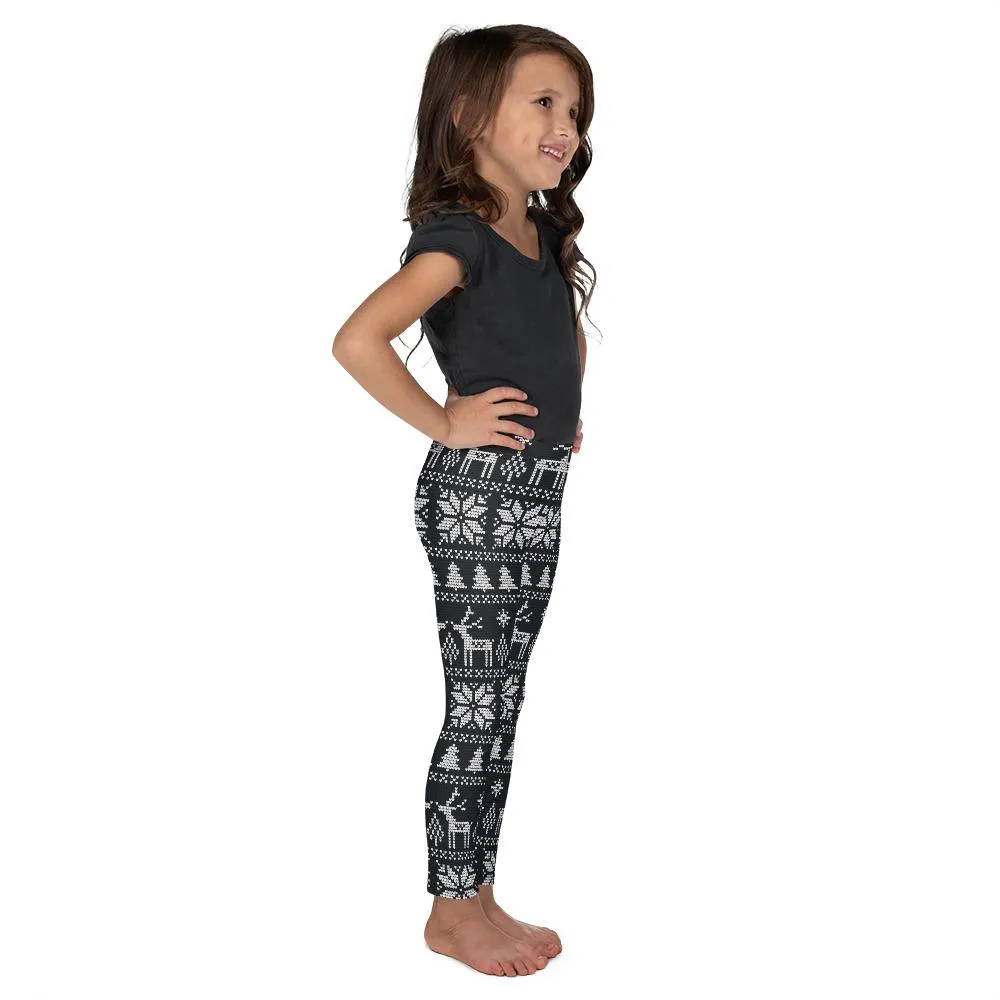 B&W Ugly Christmas Kid's Leggings