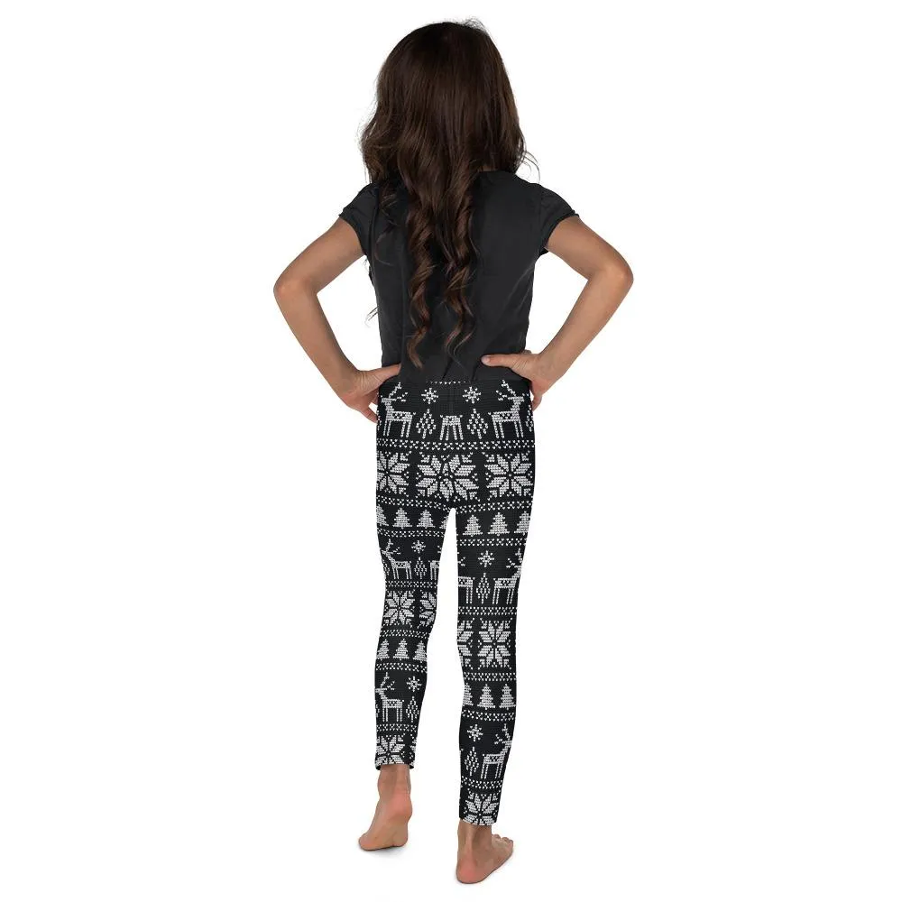 B&W Ugly Christmas Kid's Leggings