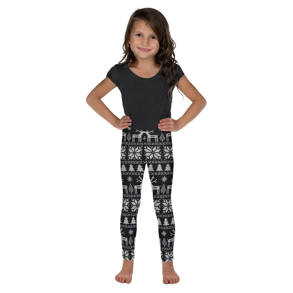 B&W Ugly Christmas Kid's Leggings