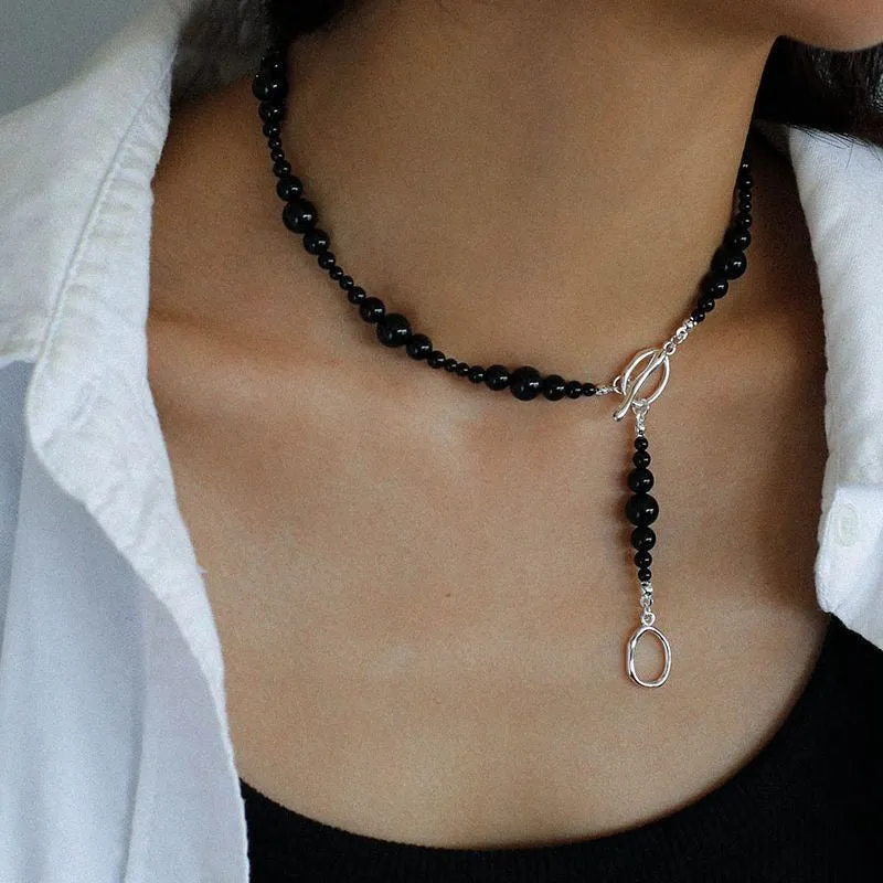 Black Gradual Onyx Necklace