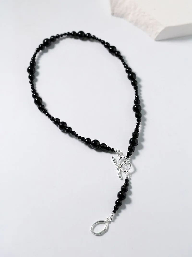 Black Gradual Onyx Necklace