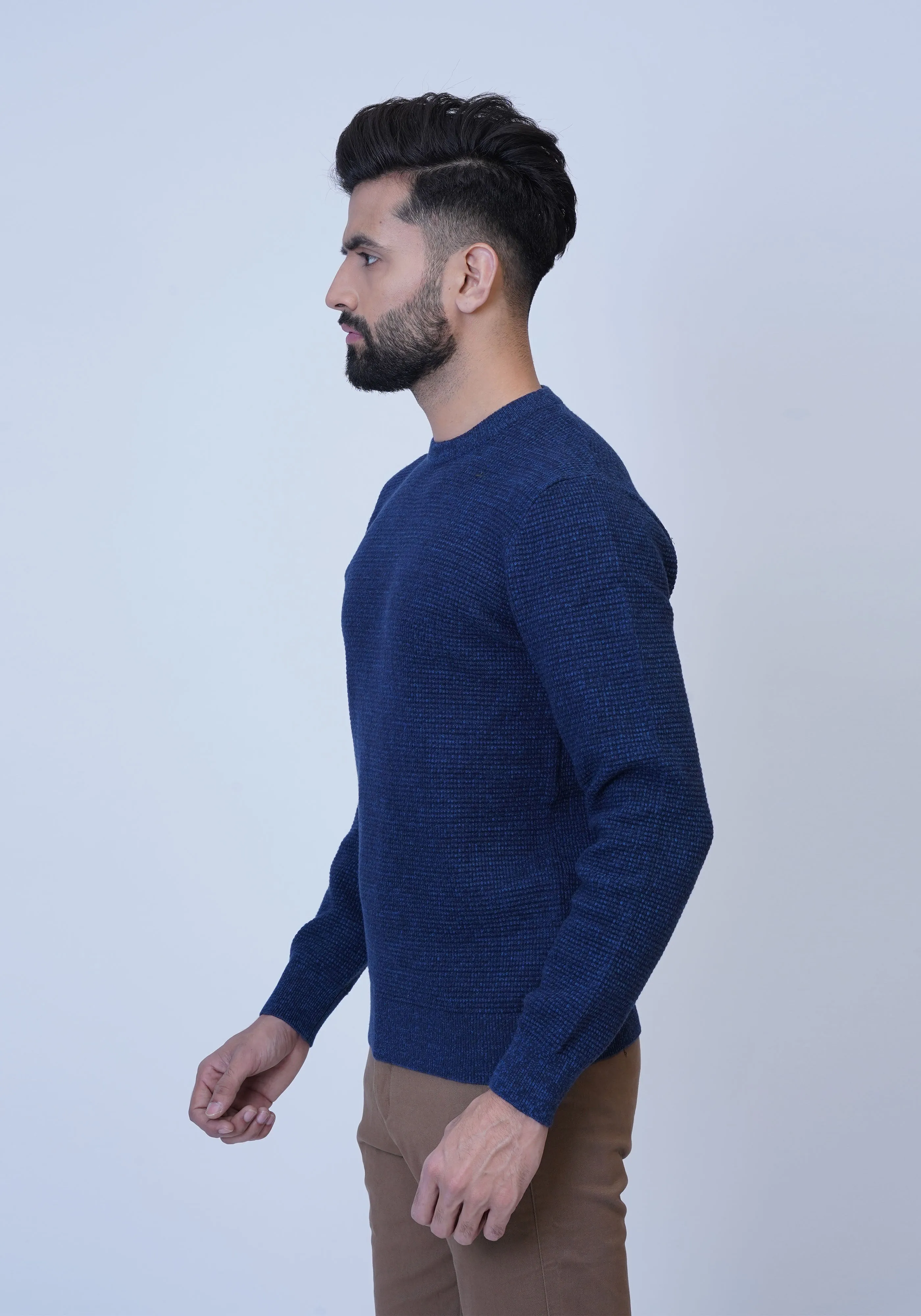 Blue Knitted Sweaters