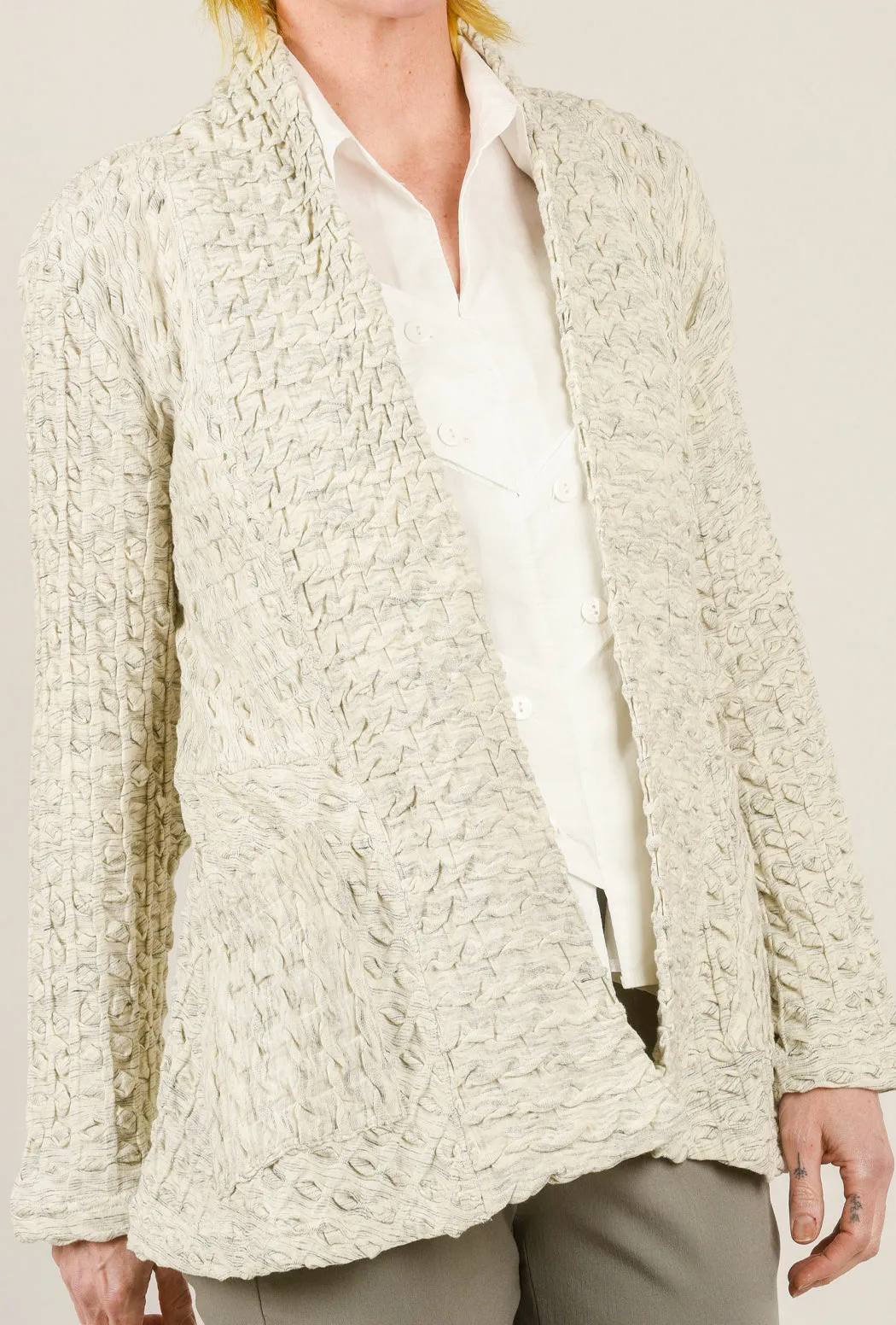 Boston Waffle Jacket, Marled Ivory