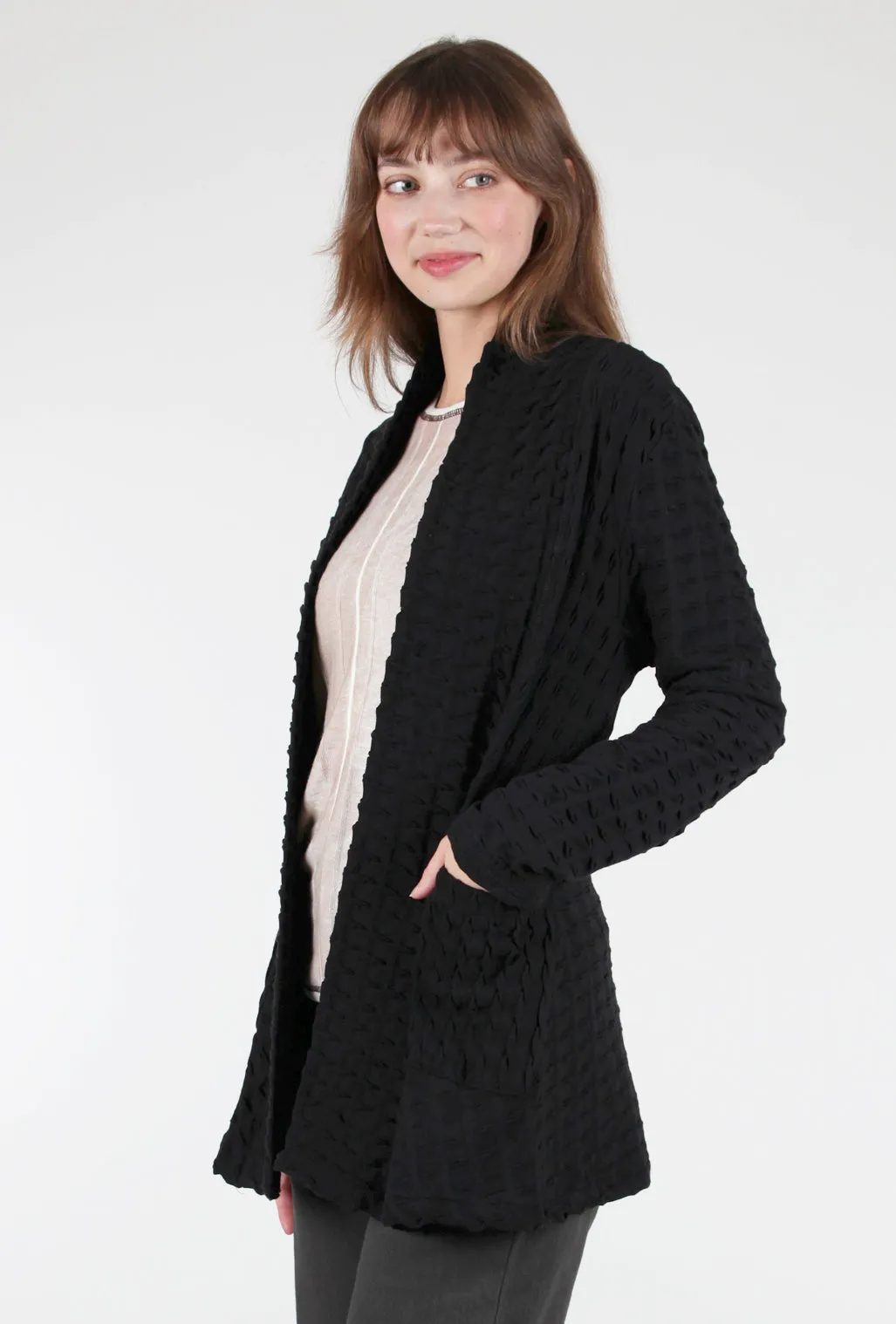 Boston Waffle Weave Jacket, Black