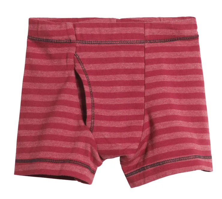 Boys Soft Stripe Boxer Brief | Red