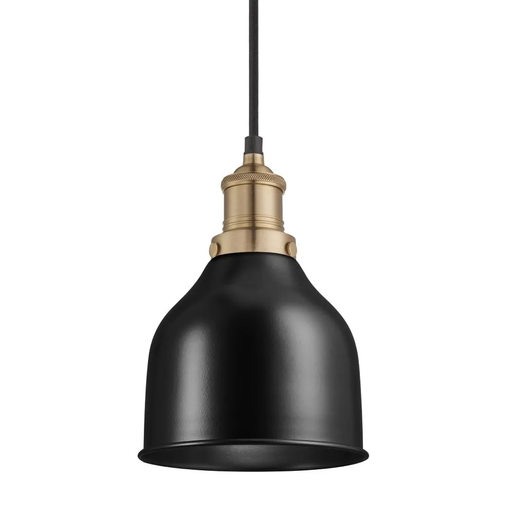 Brooklyn Cone Pendant - 7 Inch - Black - Industville