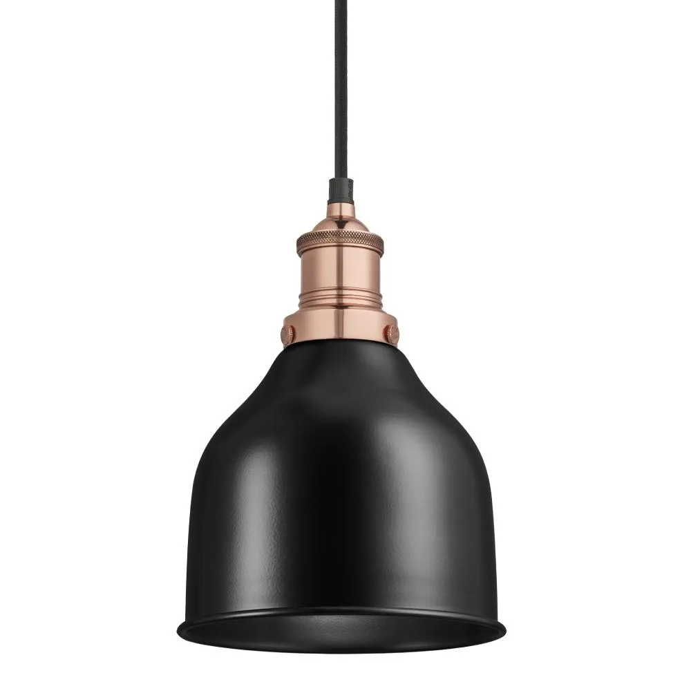 Brooklyn Cone Pendant - 7 Inch - Black - Industville