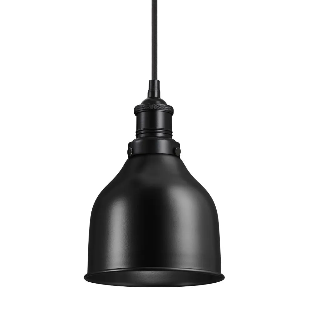 Brooklyn Cone Pendant - 7 Inch - Black - Industville