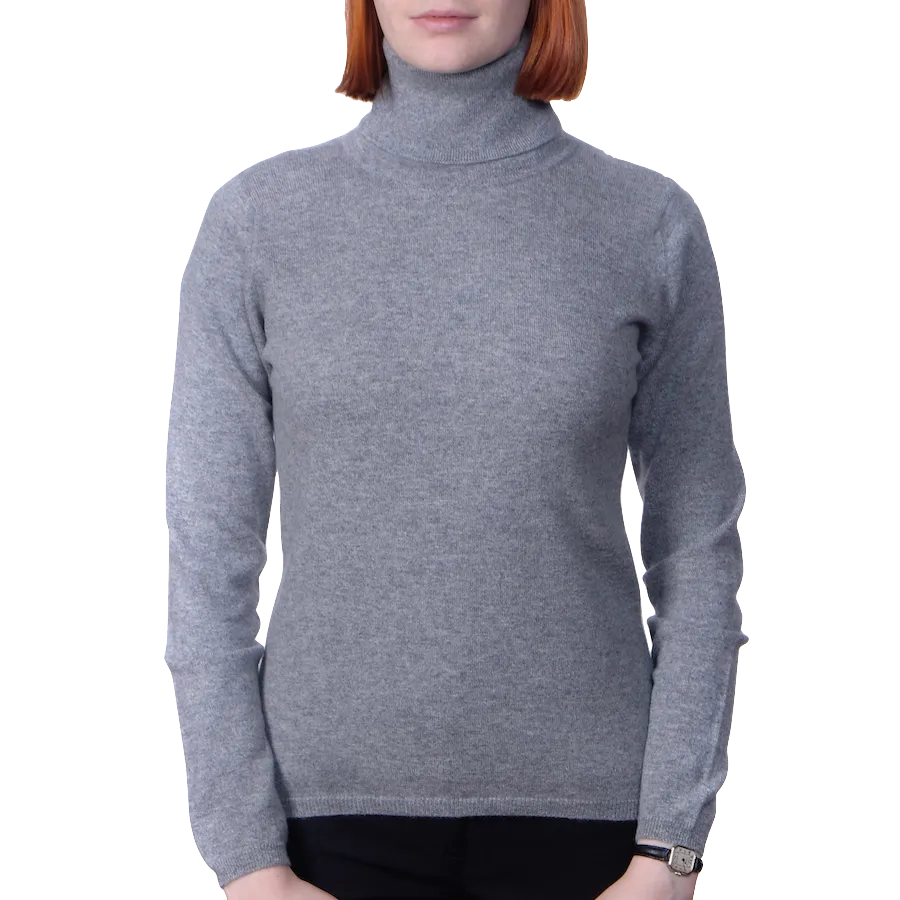 Cambric Cashmere Roll Neck 1 Ply