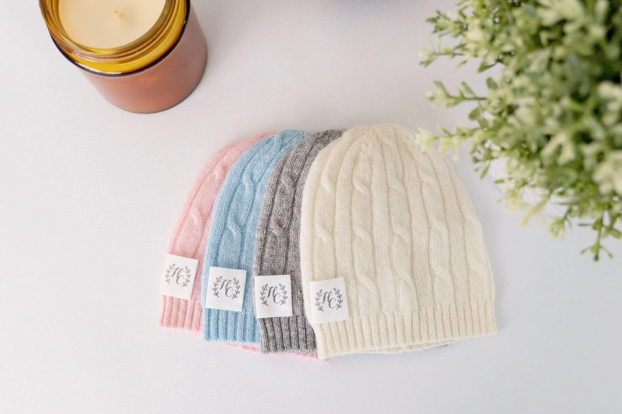 Cashmere Baby Beanie - Blush