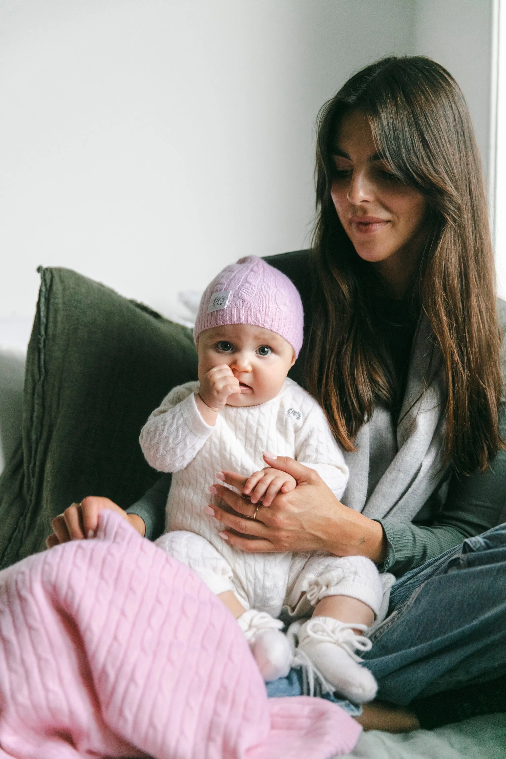 Cashmere Baby Beanie - Blush