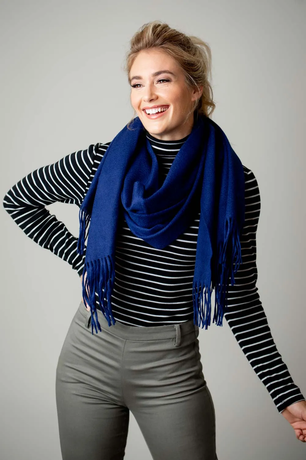 Cashmere Stole - Navy