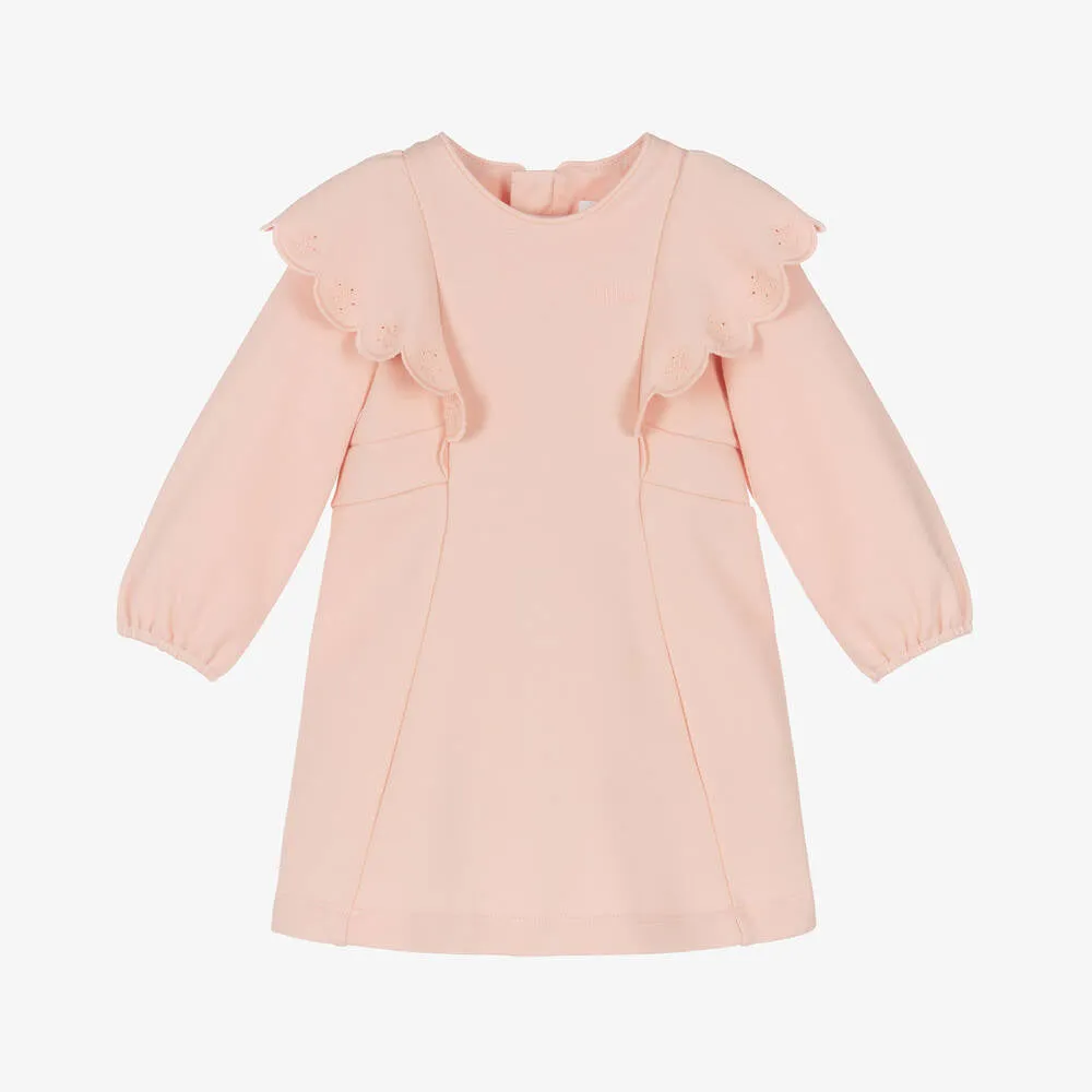 Chloé Baby Girls Pink Cotton Frill Dress