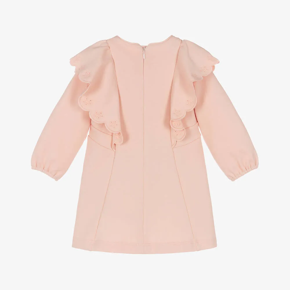 Chloé Baby Girls Pink Cotton Frill Dress