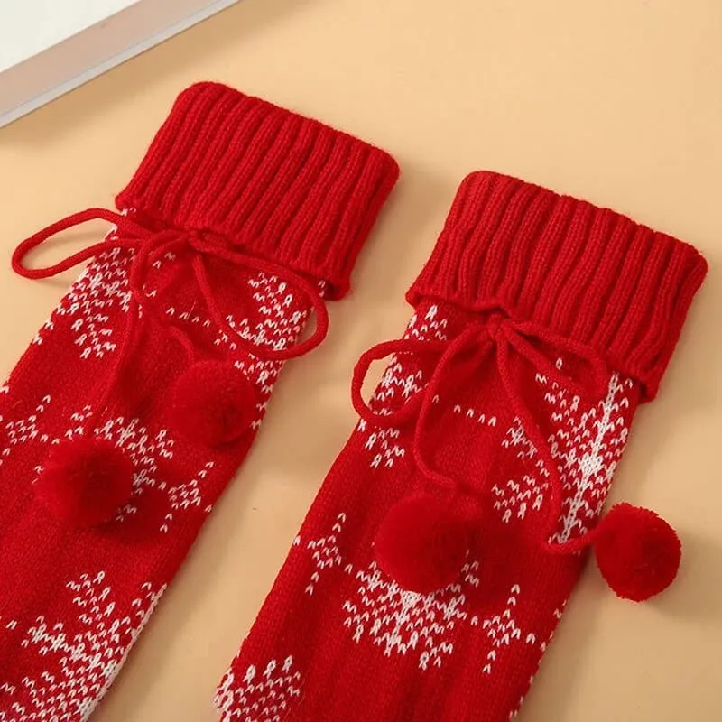 Christmas Winter Knitted Stockings - Cozy and Stylish Over Knee Women's Stockings (2pcs)