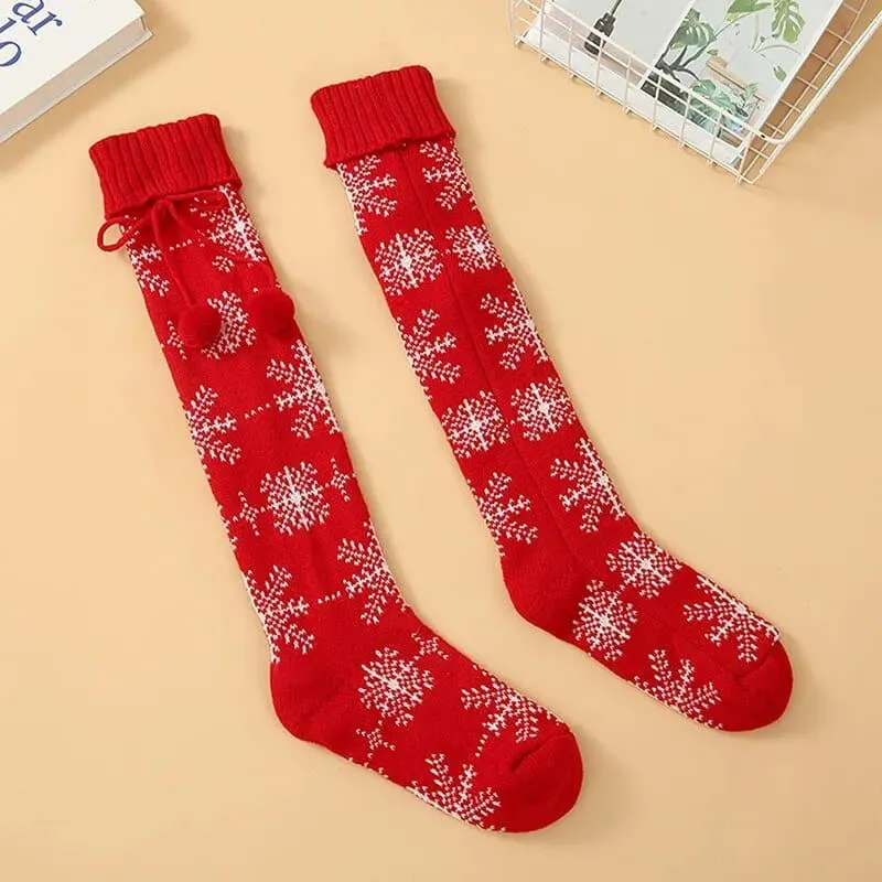 Christmas Winter Knitted Stockings - Cozy and Stylish Over Knee Women's Stockings (2pcs)