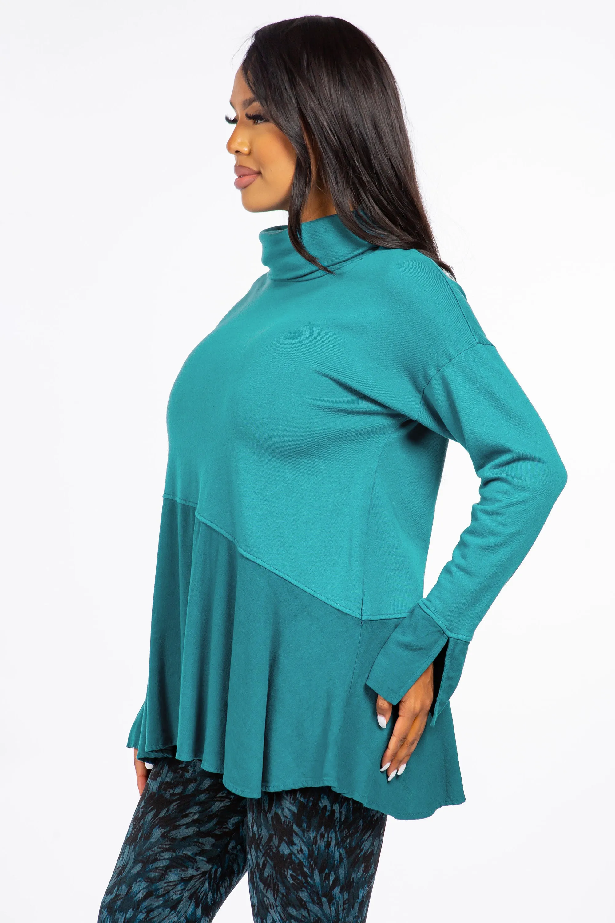 Cowl Neck Split Tunic