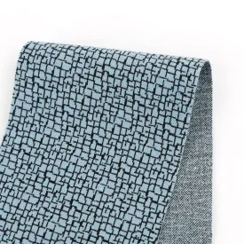 Crackle Stretch Knit Jacquard - Powder Blue