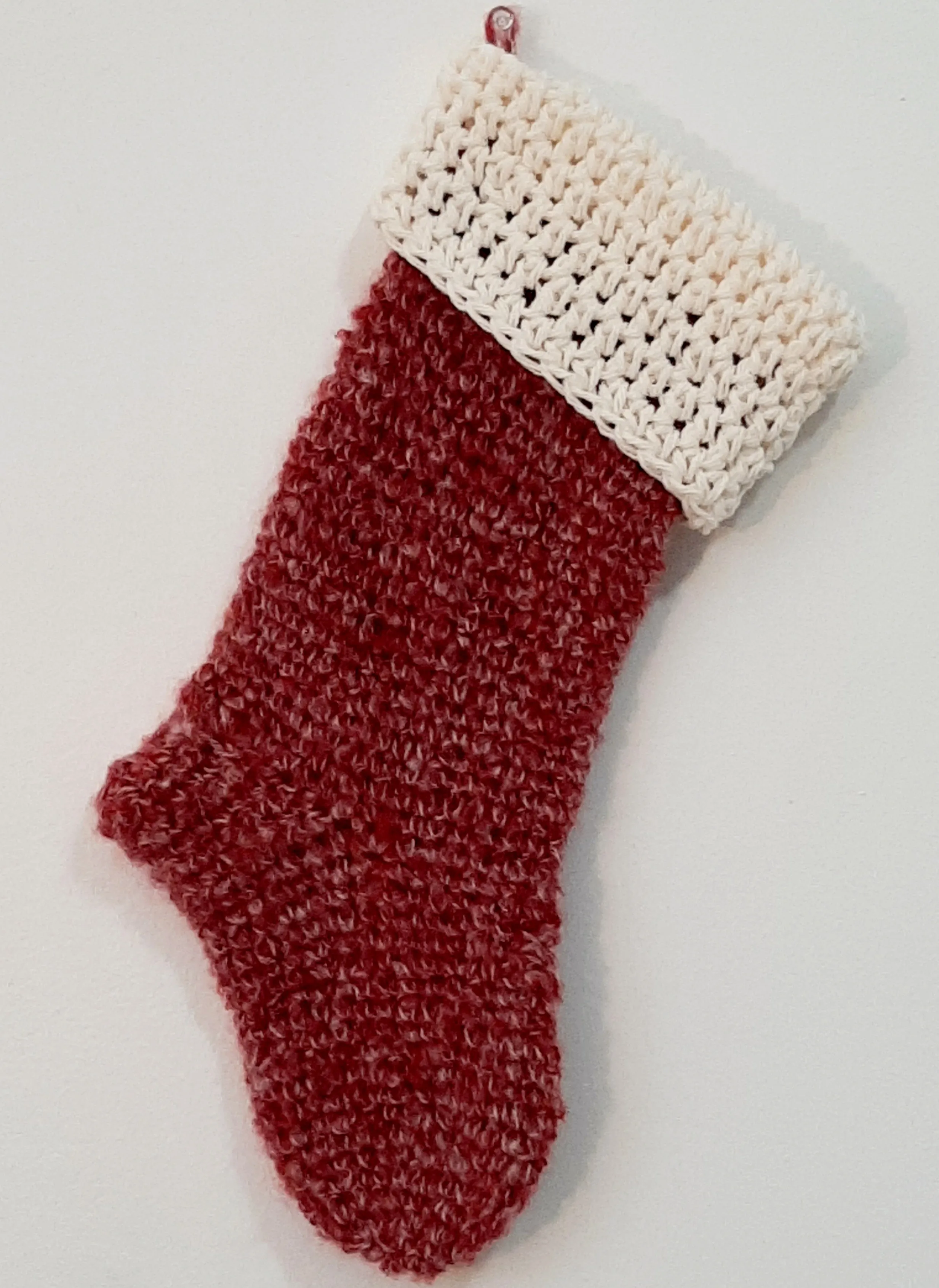 Crochet Christmas Stockings - Set of 2 Stockings - Rustic Christmas Decoration