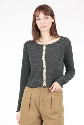 Double-Cloth Cardigan, Cashew