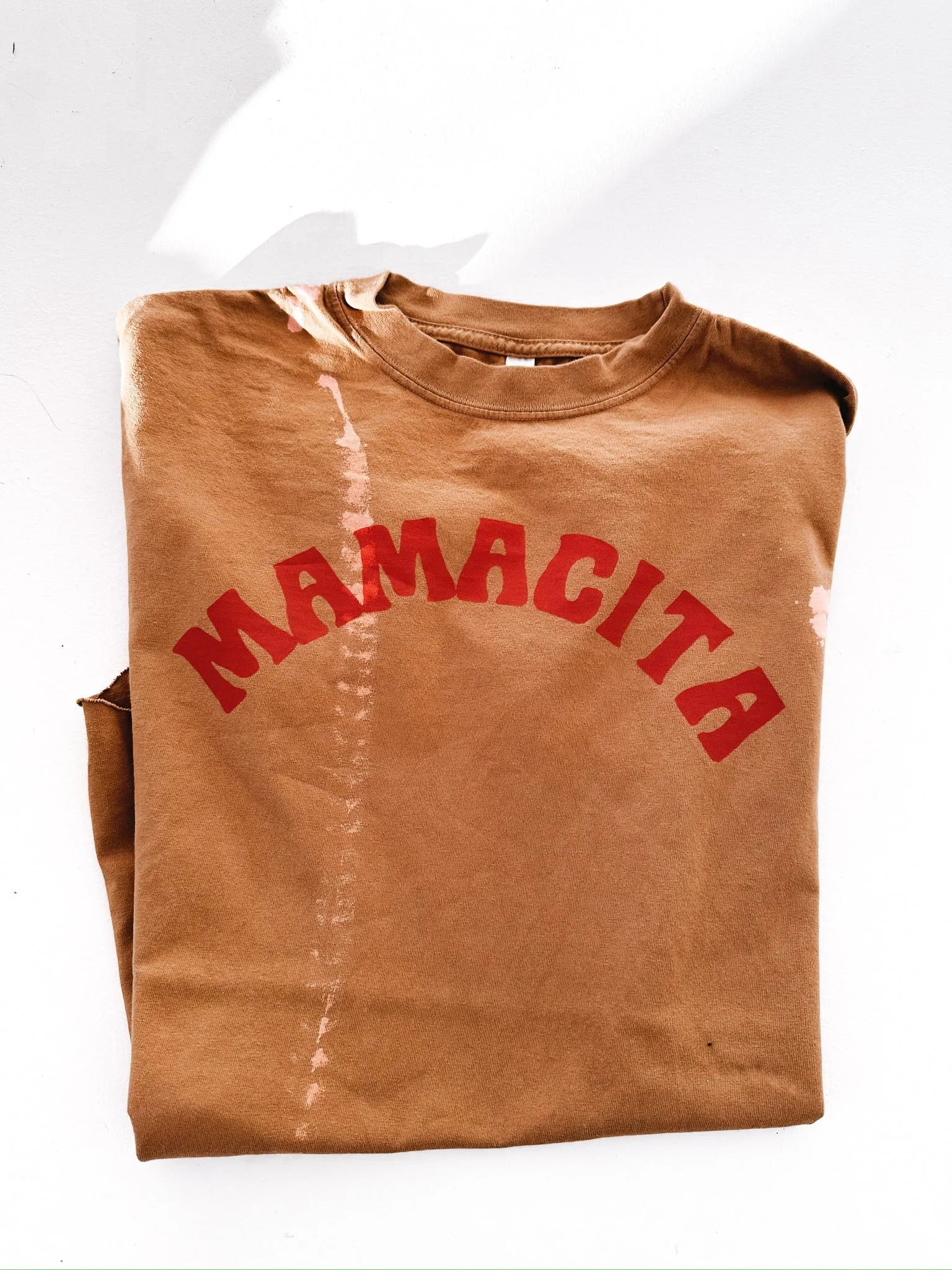 FINAL SALE: MAMACITA BLEACHED OUT SIDE SLIT TEE