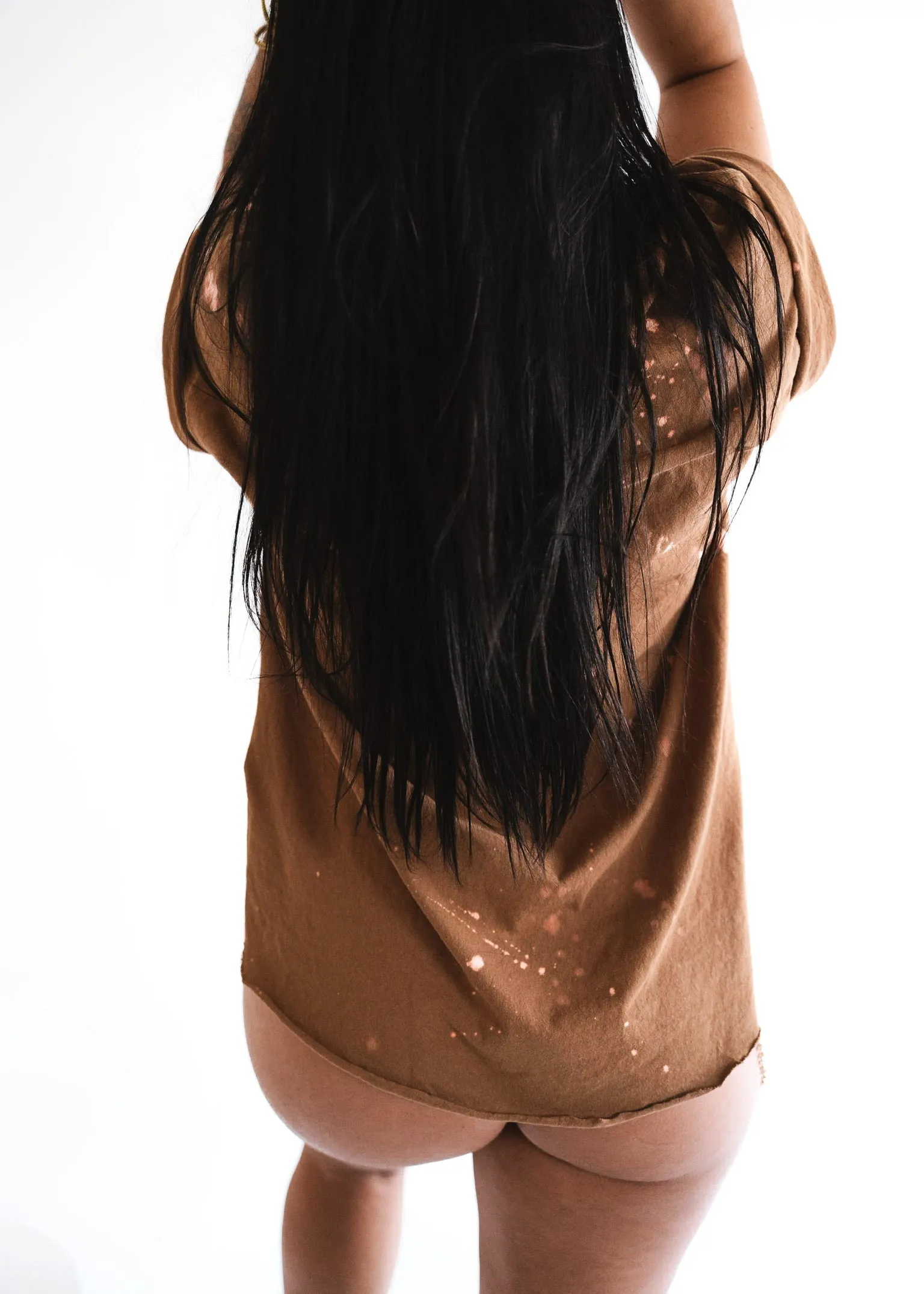 FINAL SALE: MAMACITA BLEACHED OUT SIDE SLIT TEE