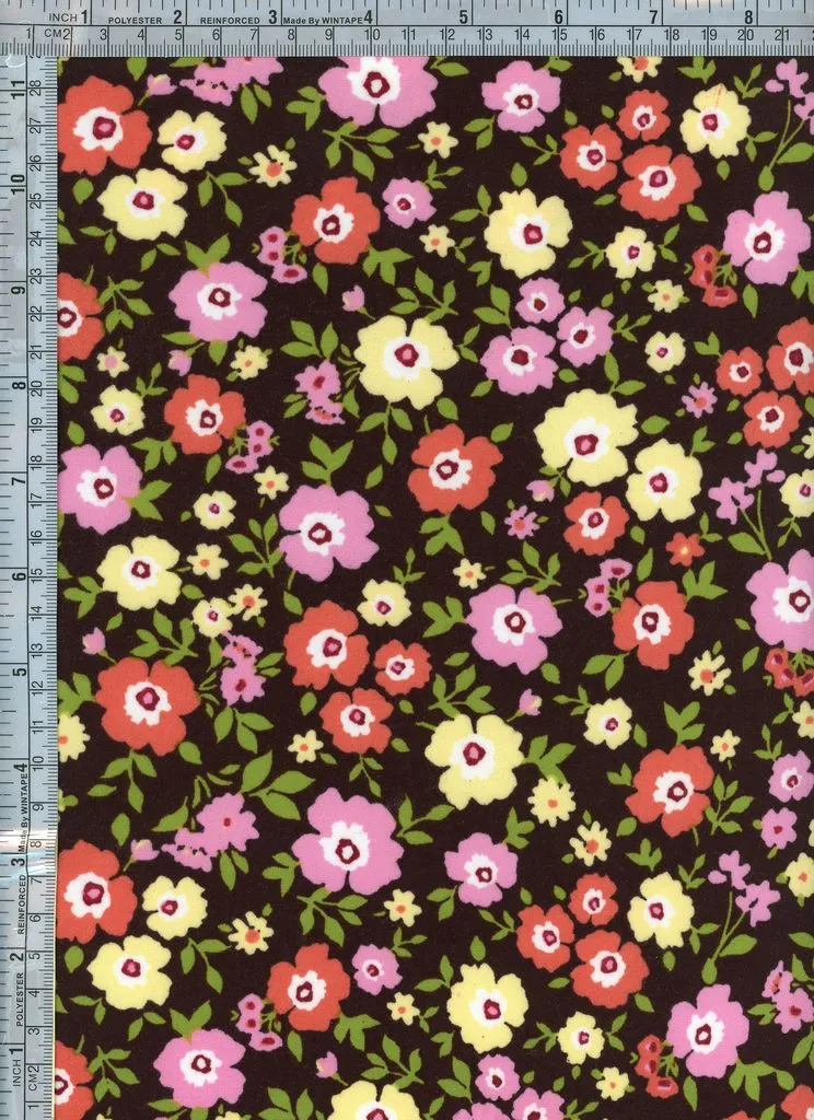 FLORAL PRINTED ON DBP / DTY BRUSHED [NFF220315-009]