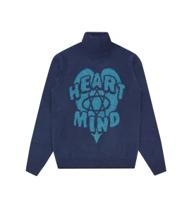 HEART & MIND TURTLE NECK KNITTED JUMPER - NAVY