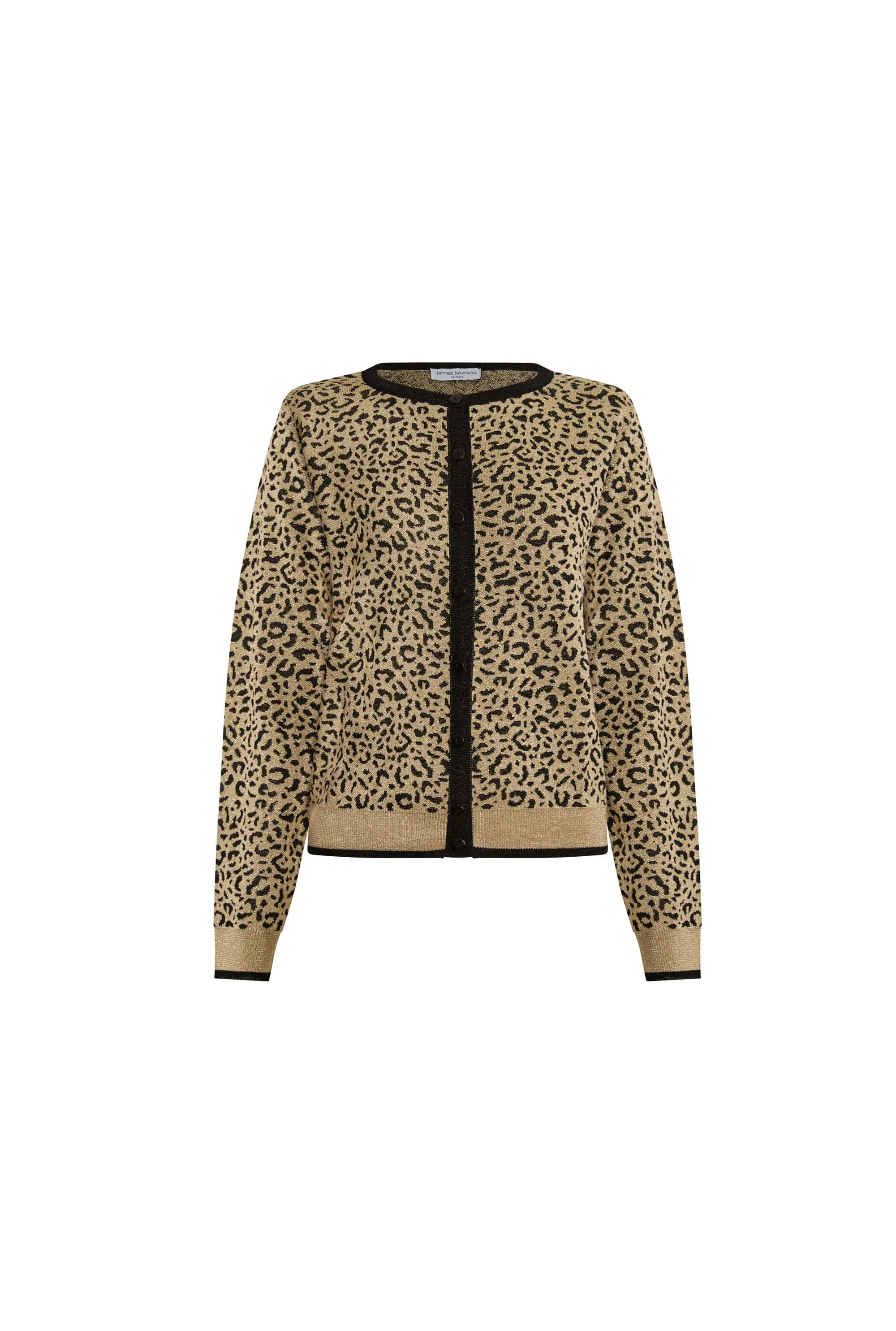 Leopard Lurex Knitted Cardigan