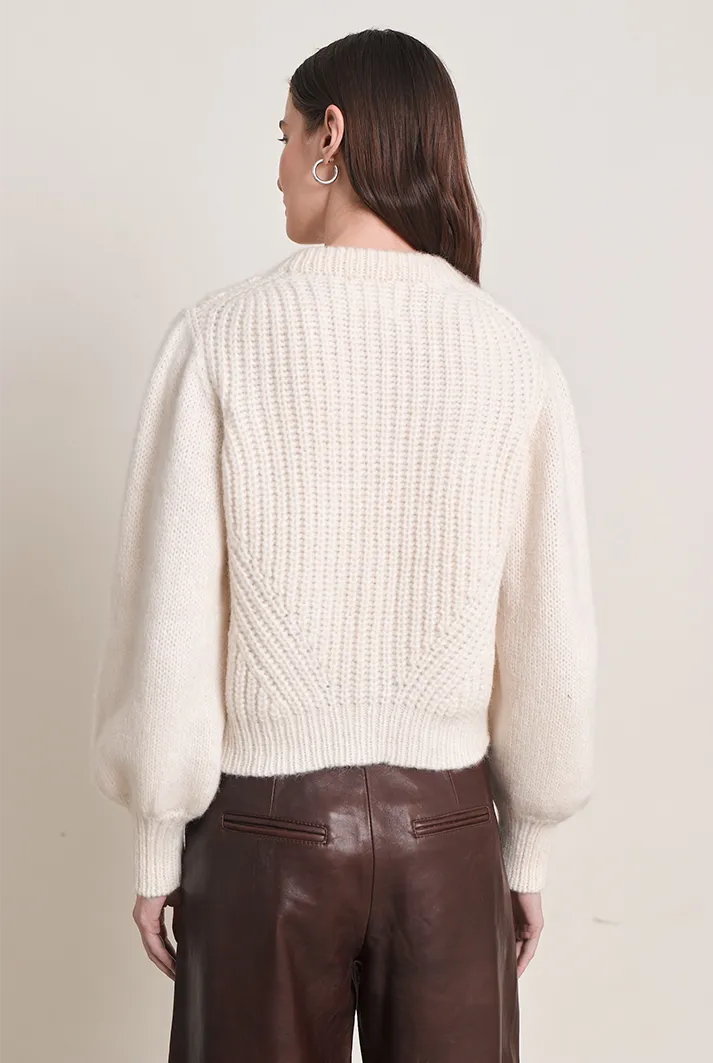 Marlowe Cable Knit Crew Sweater