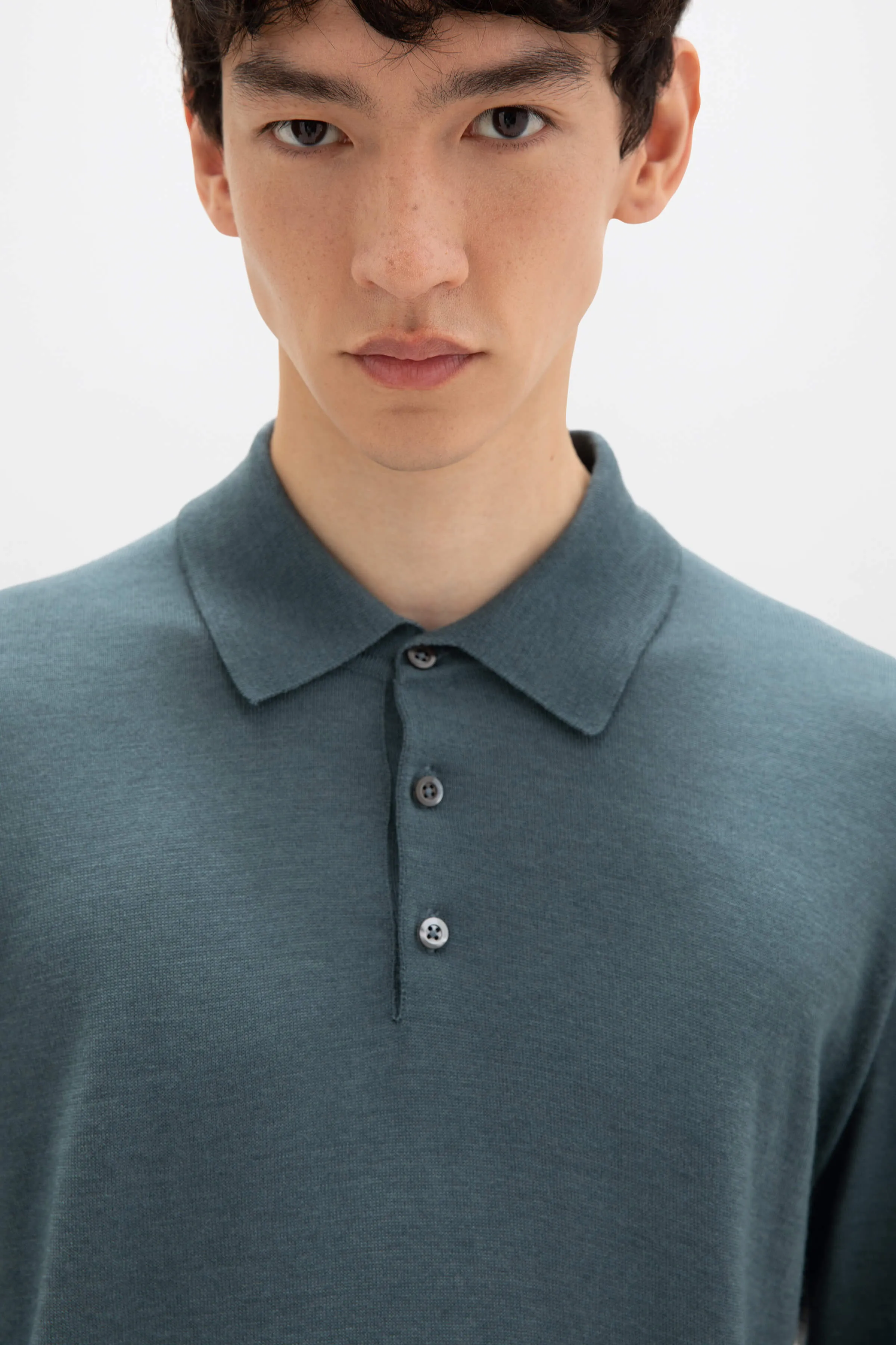 Merino Long Sleeve Poloshirt