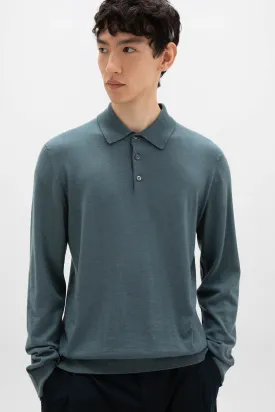 Merino Long Sleeve Poloshirt