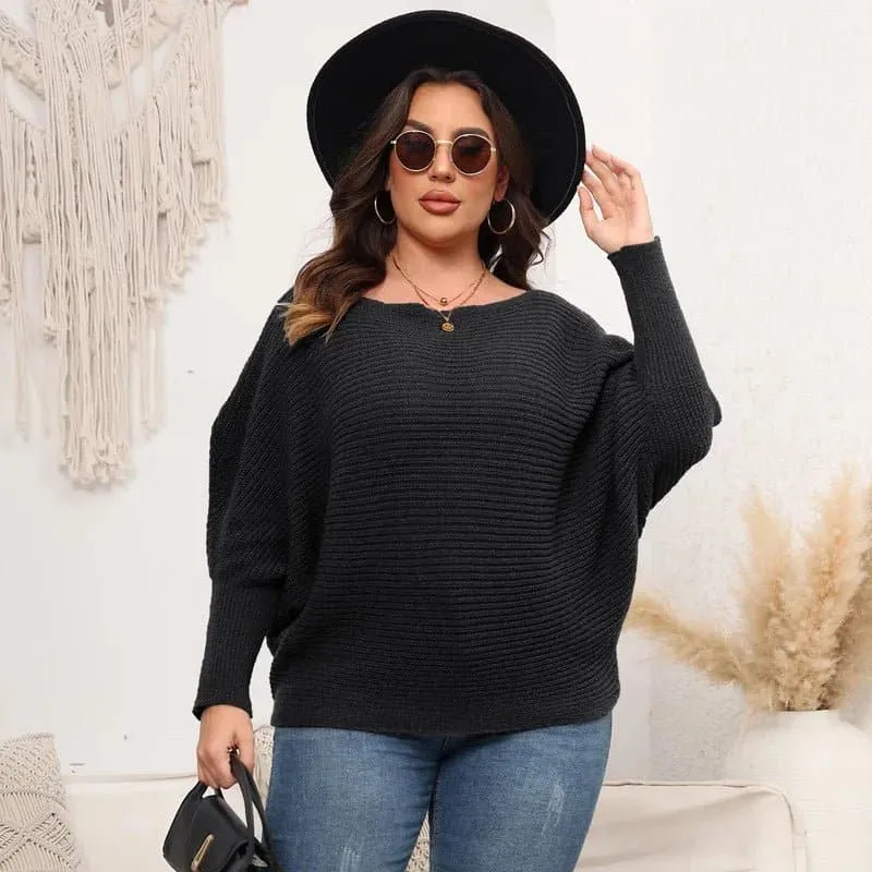 Off-Shoulder Knitted Sweater