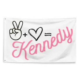 Peace   Love = Kennedy Flag