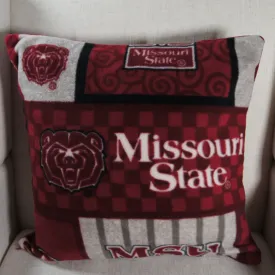 Pillows - College - NCAA - Missouri State University-MSU - Bears - Block - 18 inch