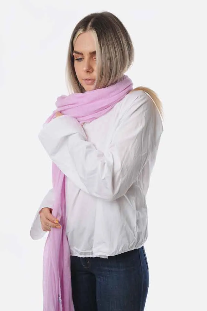 Pink Sorbet Classic Knit Cashmere Stole