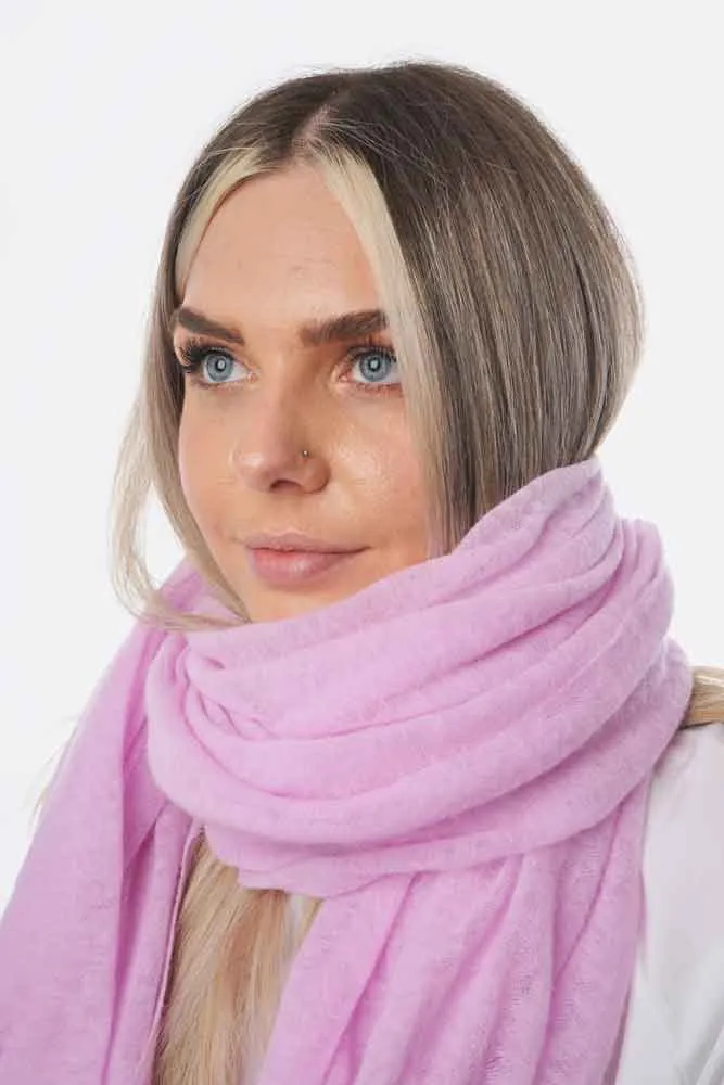 Pink Sorbet Classic Knit Cashmere Stole