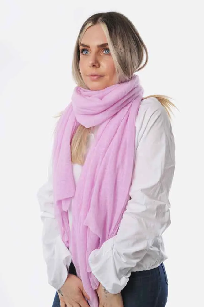 Pink Sorbet Classic Knit Cashmere Stole