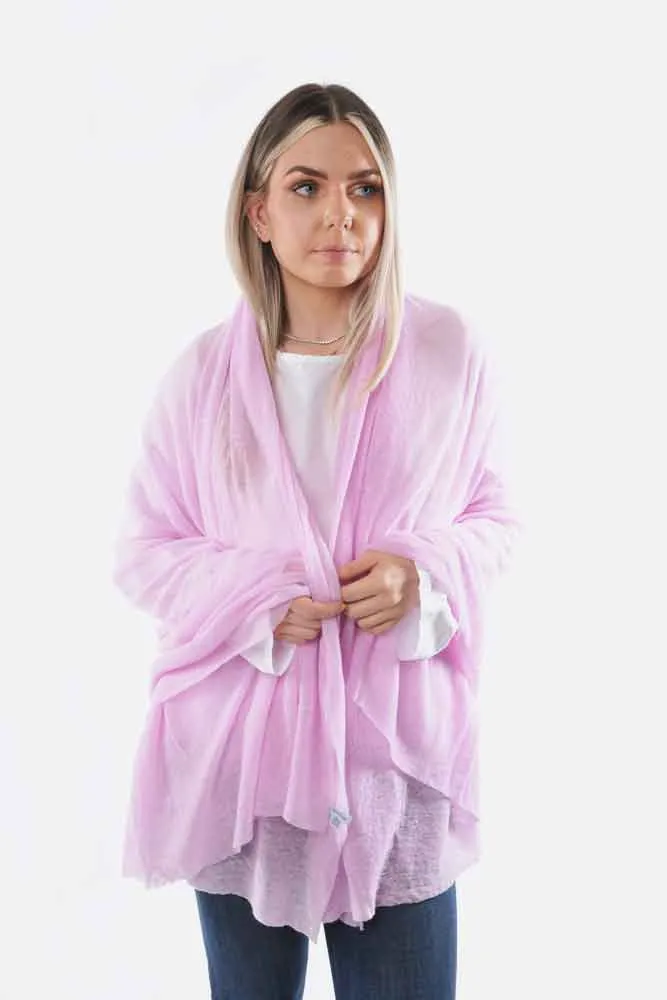 Pink Sorbet Classic Knit Cashmere Stole