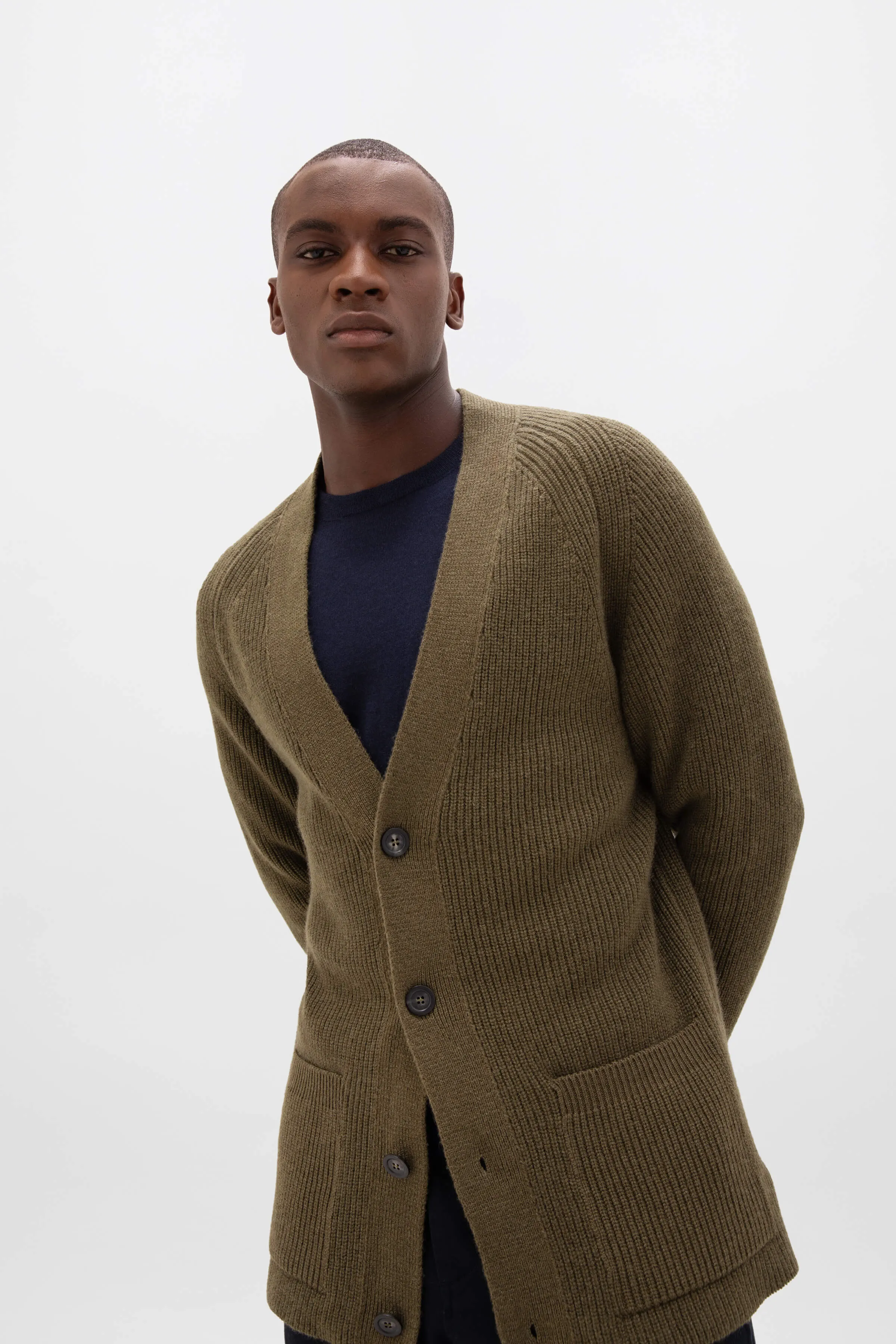 Relaxed Ribbed Cashmere Cardigan