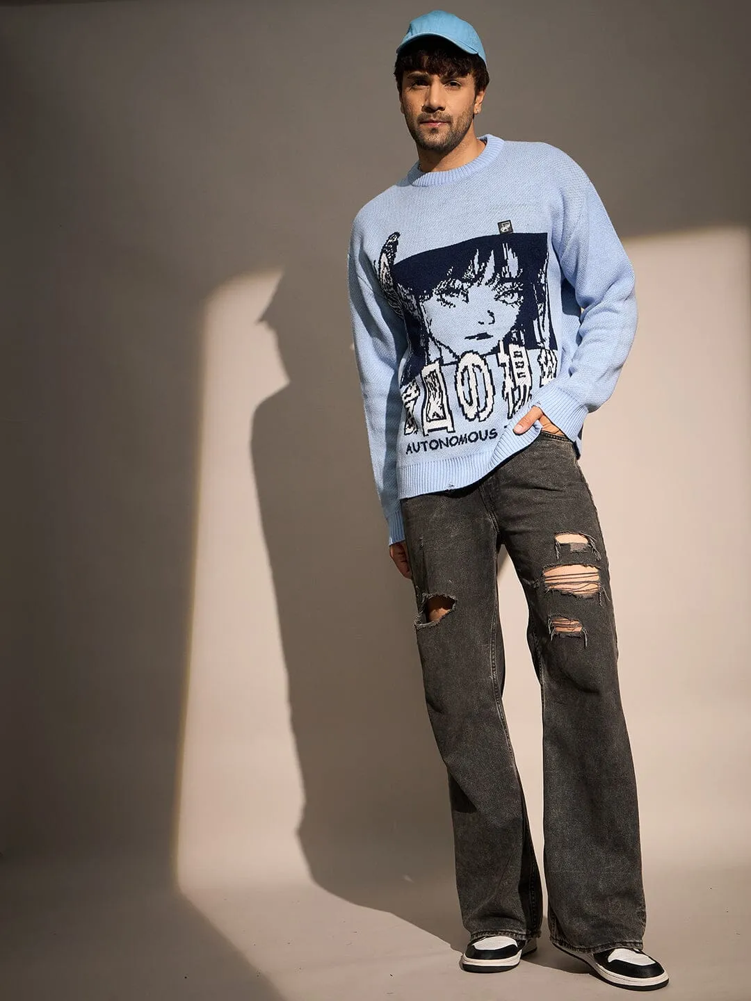 Sky Anime Oversized Sweater