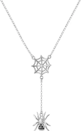 Spider Dangling Web Necklace