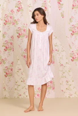 Whisper Floral Knit Waltz Nightgown