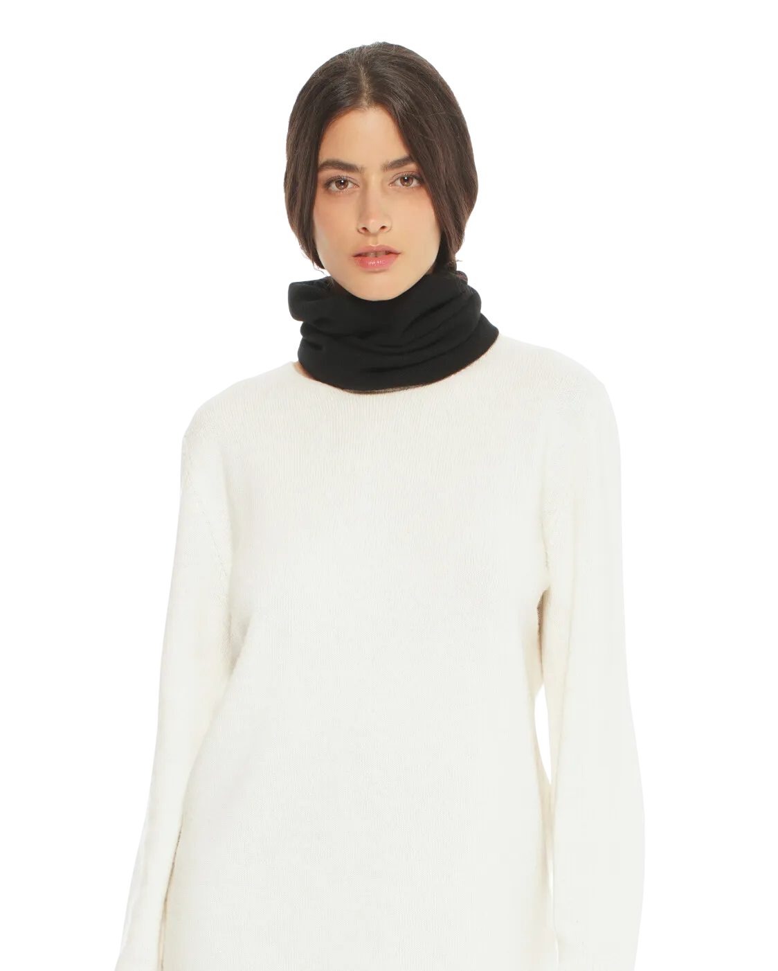 Women's Pure Cashmere Collar Scarf Black